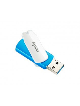 ფლეშ მეხსიერება: Apacer AH357 64GB USB 3.1 Flash Drive Blue/White - AP64GAH357U-1
