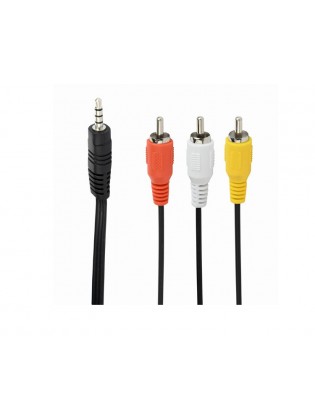 აუდიო კაბელი: Gembird CCA-4P2R-2M 3.5 mm 4-pin to RCA audio-video cable 2m