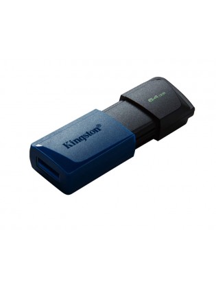 ფლეშ მეხსიერება: Kingston DataTraveler Exodia M 64GB USB3.2 Black/Blue - DTXM/64GB