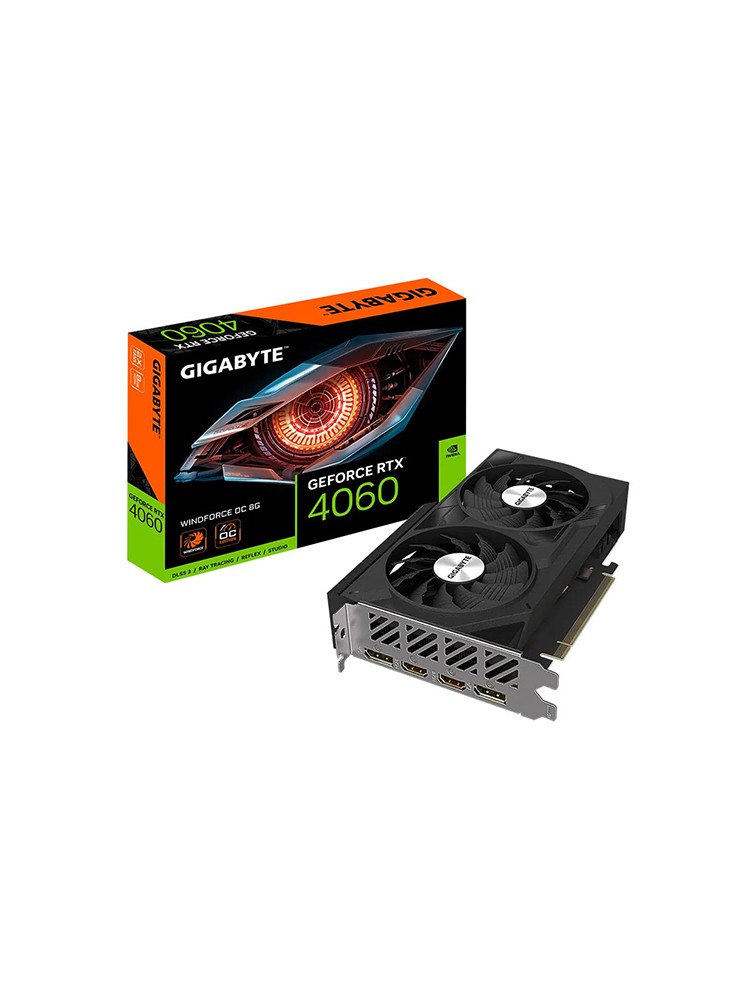 ვიდეო დაფა: Gigabyte GeForce RTX4060 WINDFORCE OC 8G 8GB 128-Bit GDDR6 - GV-N4060WF2OC-8GD