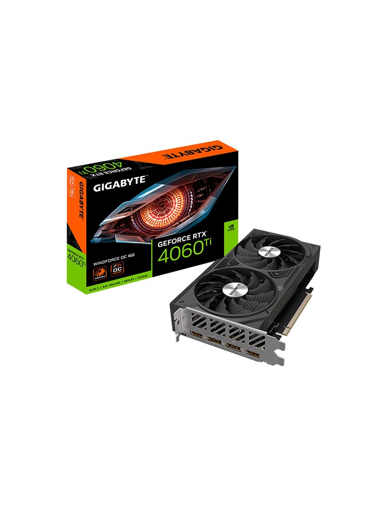 ვიდეო დაფა: Gigabyte GeForce RTX4060 Ti WINDFORCE OC 8G 8GB 128-Bit GDDR6 - GV-N406TWF2OC-8GD