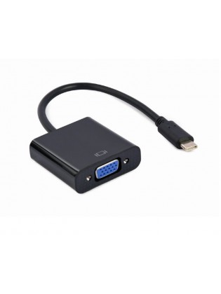 ადაპტერი: Gembird A-CM-VGAF-01 USB Type-C to VGA adapter cable 15cm Black