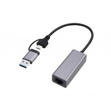 ადაპტერი: Gembird A-USB3AC-LAN2G-01 USB 2.5G Gigabit Network Adapter Space Grey