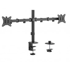 მონიტორის საკიდი: Gembird MA-D2-01 Adjustable desk 2-display mounting arm 17"-32"