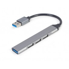 USB ჰაბი: Gembird UHB-U3P1U2P3-02 4-port USB hub (USB3 x 1 port, USB2 x 3 ports) Silver