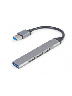 USB ჰაბი: Gembird UHB-U3P1U2P3-02 4-port USB hub (USB3 x 1 port, USB2 x 3 ports) Silver