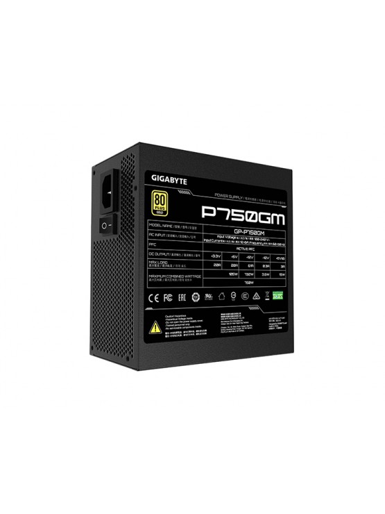 კვების ბლოკი: Gigabyte GP-P750GM 750W 80 Plus Gold Modular Power Supply