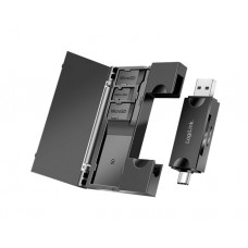 ბარათების წამკითხველი: Logilink CR0049 USB 3.2 Gen1 card reader for SD- & microSD cards with memory card storage