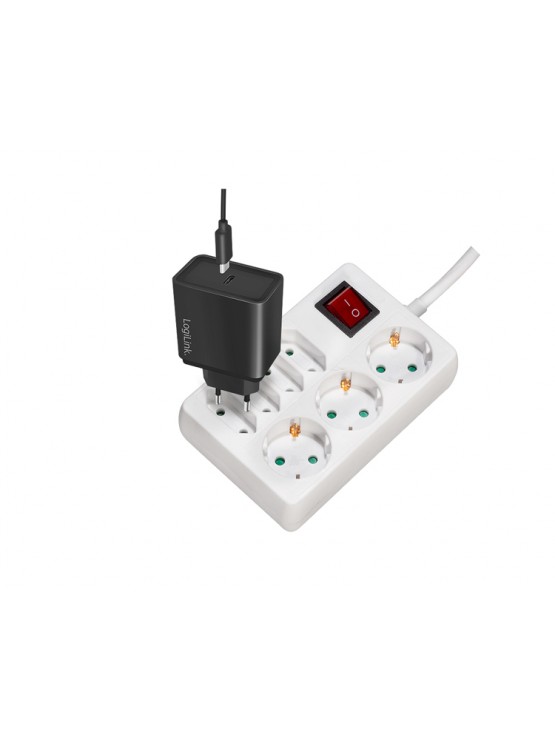 დენის ადაპტორი: Logilink LPS210 Socket outlet 7-way + switch 5 m white