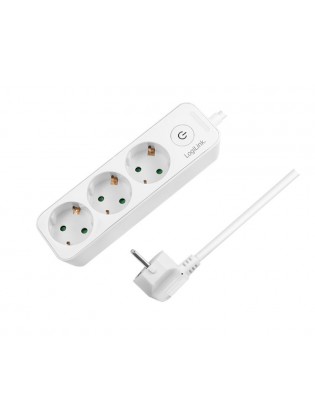 დენის ადაპტორი: Logilink LPS244 Socket Outlet 3-way + Switch 1.5m White