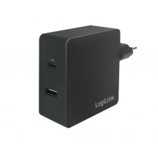 დამტენი: Logilink PA0213 USB power socket adapter 1xUSB-C Port (PD) & 1xUSB-A Port 65W