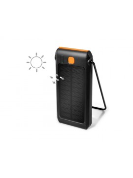 დამტენი: Logilink PA0273 Solar power bank 10000 mAh with Flashlight QC & USB-C PD