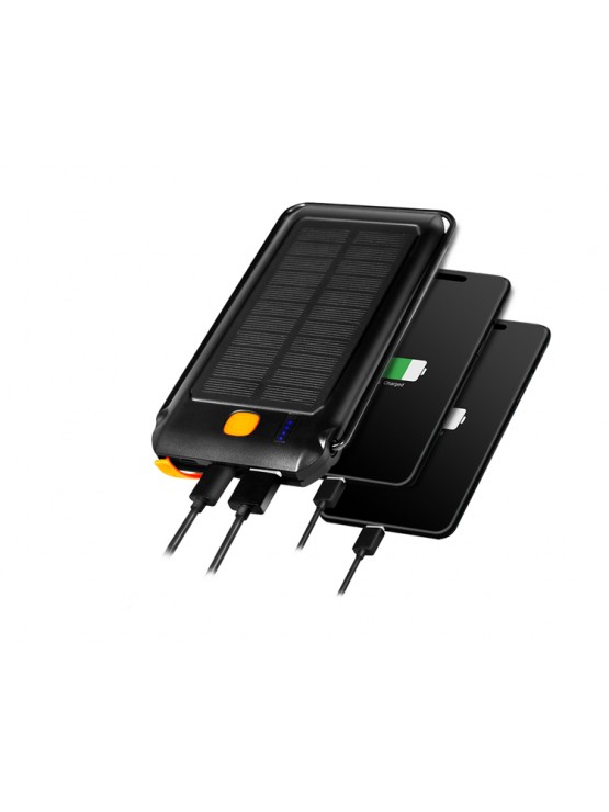 დამტენი: Logilink PA0273 Solar power bank 10000 mAh with Flashlight QC & USB-C PD