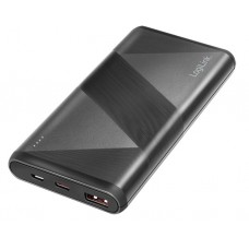 დამტენი: Logilink PA0275 Power bank 10000mAh 1x USB-A QC 3.0 & 1x USB-C PD 2.0 2-in-1 cable Black