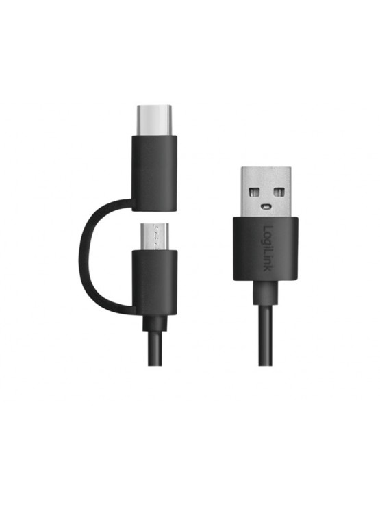 დამტენი: Logilink PA0275 Power bank 10000mAh 1x USB-A QC 3.0 & 1x USB-C PD 2.0 2-in-1 cable Black