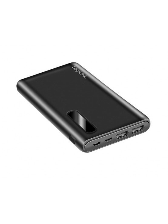 დამტენი: Logilink PA0280 Power Bank 10.000mAh 2xUSB with display Black