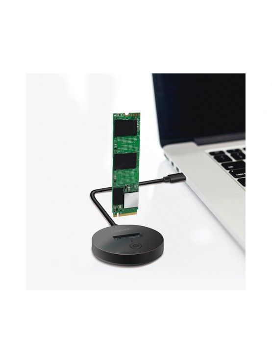 მყარი დისკის დოქ სადგური: Logilink QP0032 USB 3.2 Gen 2 Quickport 1-Bay for M.2 NVMe (PCIe) and SATA (NGFF) SSDs