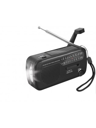 რადიო: Logilink SP0061 Dynamo hand crank radio with Solar panel and flashlight