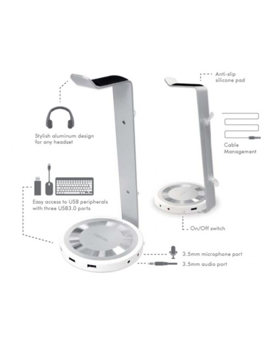 ყურსასმენის სადგამი: Logilink UA0304 Aluminum Headset Stand Silver