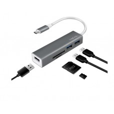 ადაპტერი: Logilink UA0305 USB 3.2 Gen 1x1 USB-C 3-port hub with card reader