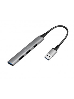 USB ჰაბი: Logilink UA0391 USB3.0 4-port Slim Hub With Aluminum Casing
