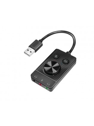 აუდიო ადაპტერი: Logilink UA0397 USB 2.0 Audio Adapter With Volume Control 3x 3.5 mm/F Black