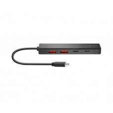 ადაპტერი: Logilink UA0412 Ultra-slim USB-C Hub 4-ports 2xUSB3.2/2xUSB-C Black