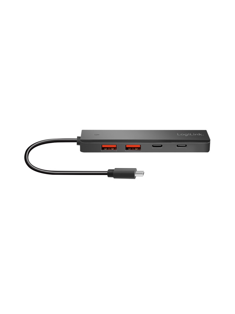 ადაპტერი: Logilink UA0412 Ultra-slim USB-C Hub 4-ports 2xUSB3.2/2xUSB-C Black