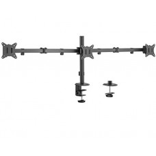 მონიტორის საკიდი: Gembird MA-D3-01 Adjustable desk 3-display mounting arm 17"-27"
