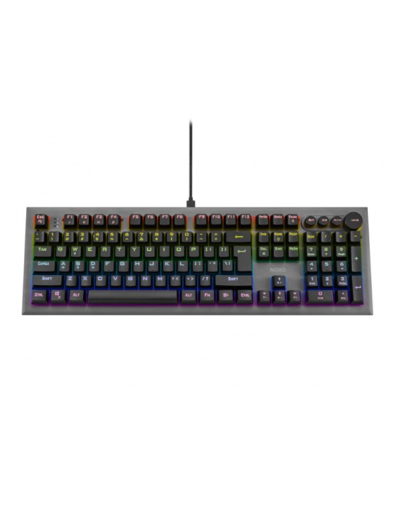 კლავიატურა: NOXO CONQUEROR Mechanical Rainbow Backlit Gaming Keyboard BLUE Switch EN/RU Black