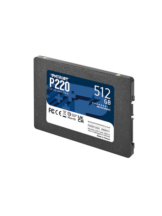 მყარი დისკი: Patriot P220 512GB SSD SATA 3 2.5" - P220S512G25