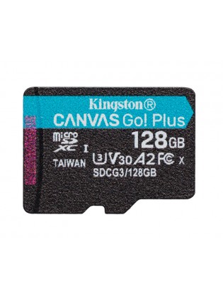 მეხსიერების ბარათი: Kingston Canvas Go Plus microSDXC 128GB UHS-I U3 Class 10 - SDCG3/128GBSP