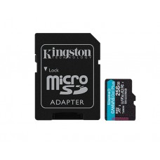 მეხსიერების ბარათი: Kingston Canvas Go Plus MicroSD 256GB UHS-I U3 Class 10 - SDCG3/256GB
