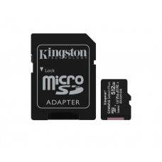 მეხსიერების ბარათი: Kingston Canvas Select Plus microSDXC 512GB UHS-I U3 Class 10 + Adapter - SDCS2/512GB
