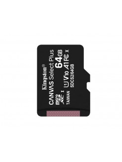 მეხსიერების ბარათი: Kingston MicroSD Card 64GB UHS-I with Adapter - SDCS2/64GB
