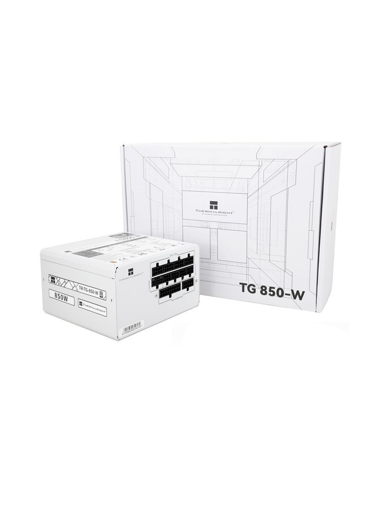 კვების ბლოკი: THERMALRIGHT 800W 80 Plus Gold modular PSU White - TR-TG850-W