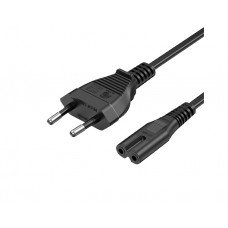 დენის კაბელი: Vention ZCLBAC 2-Prong Power Cord cable C7 Connector EU Plug 1.8m