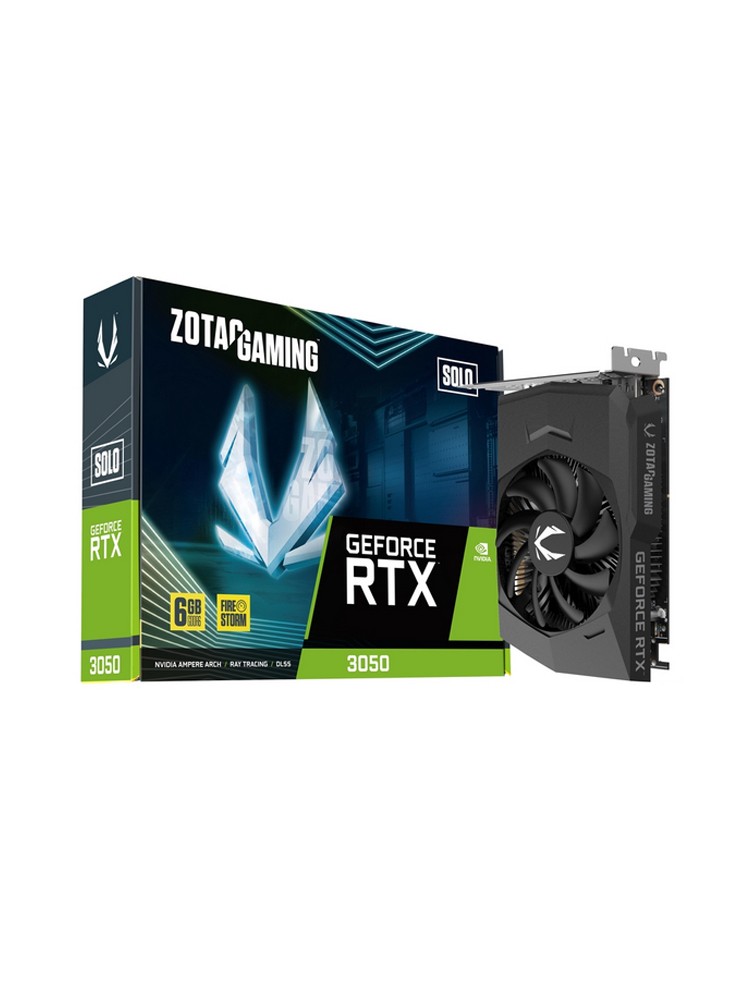 ვიდეო დაფა: ZOTAC GAMING GeForce RTX3050 6GB 96-Bit GDDR6 Solo - ZT-A30510G-10L