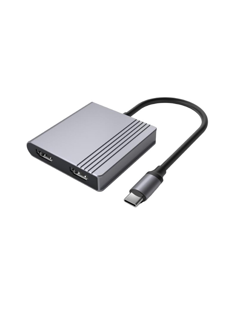 ადაპტერი: Gembird A-CM-COMBO3-04 USB Type-C 3-in-1 multi-port Adapter (USB port+HDMI+PD) Space Grey