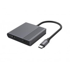 ადაპტერი: Gembird A-CM-HDMIFDPF-01 4K/60Hz USB-C to HDMI+DP Adapter