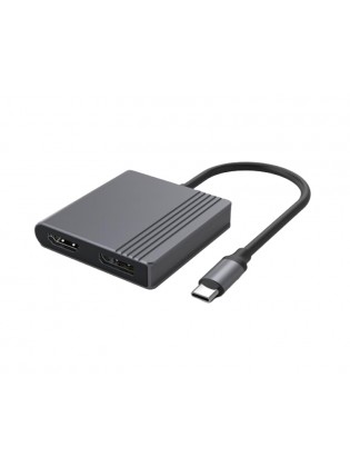 ადაპტერი: Gembird A-CM-HDMIFDPF-01 4K/60Hz USB-C to HDMI+DP Adapter