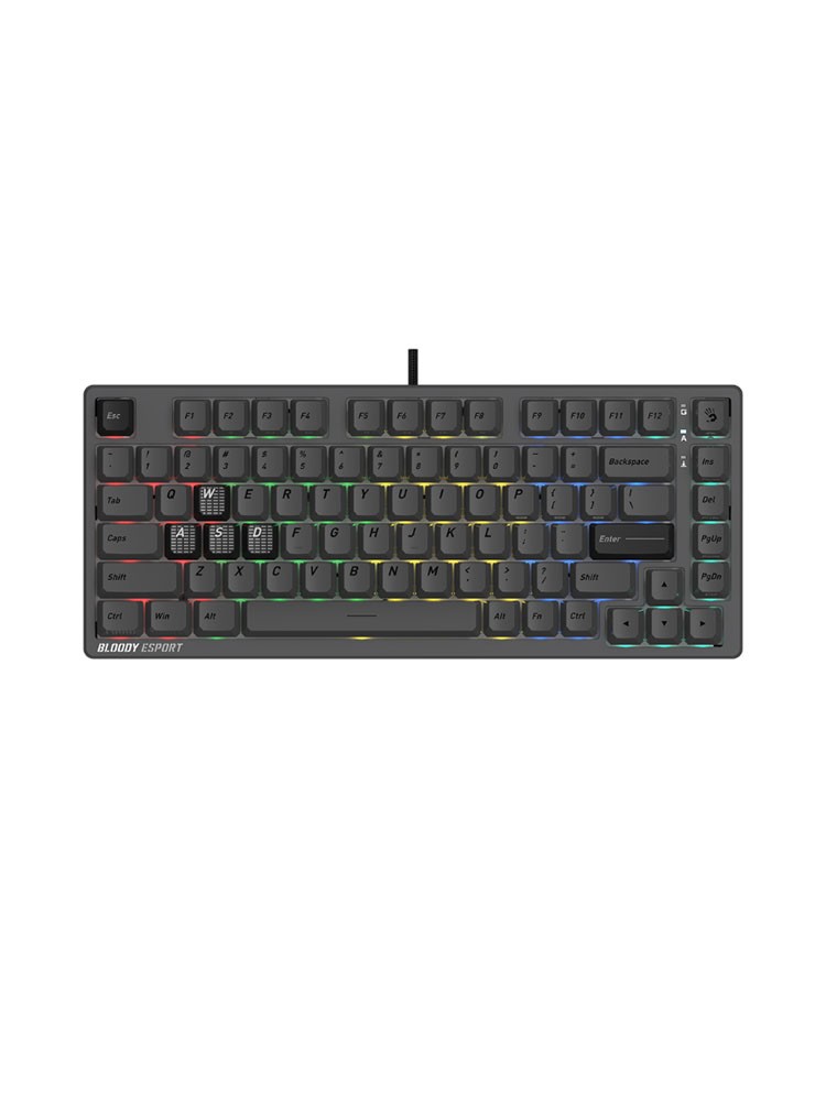 კლავიატურა: A4Tech Bloody MS76 RGB Magnetic Switch Gaming Mechanical Keyboard Iron Grey