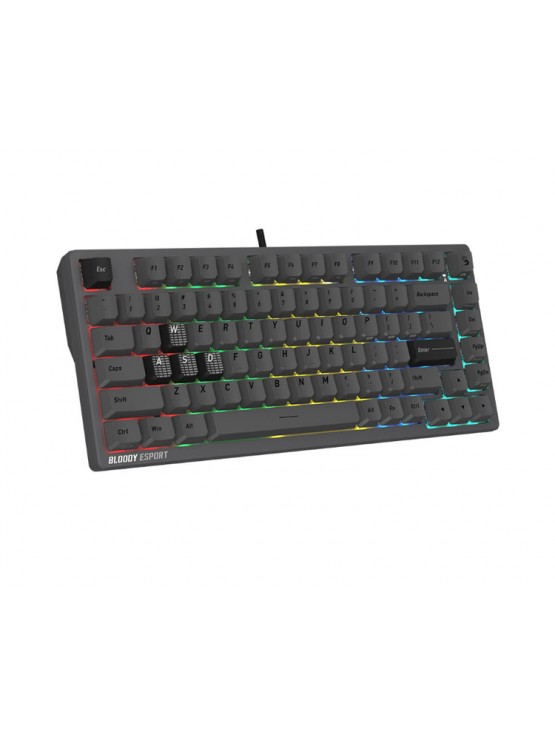 კლავიატურა: A4Tech Bloody MS76 RGB Magnetic Switch Gaming Mechanical Keyboard Iron Grey