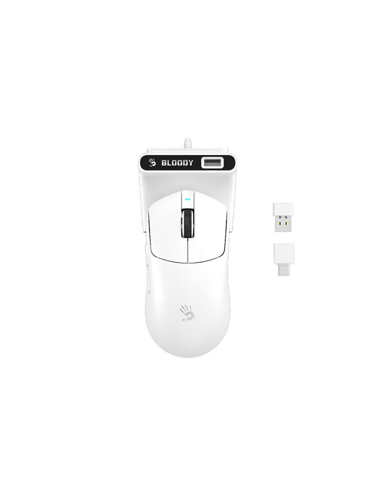 მაუსი: A4Tech Bloody R77 Ultra Dock Dual Mode Wireless Gaming Mouse White