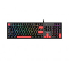 კლავიატურა: A4Tech Bloody S520N Mechanical Red Plus Switch RGB Gaming Keyboard Fire Black