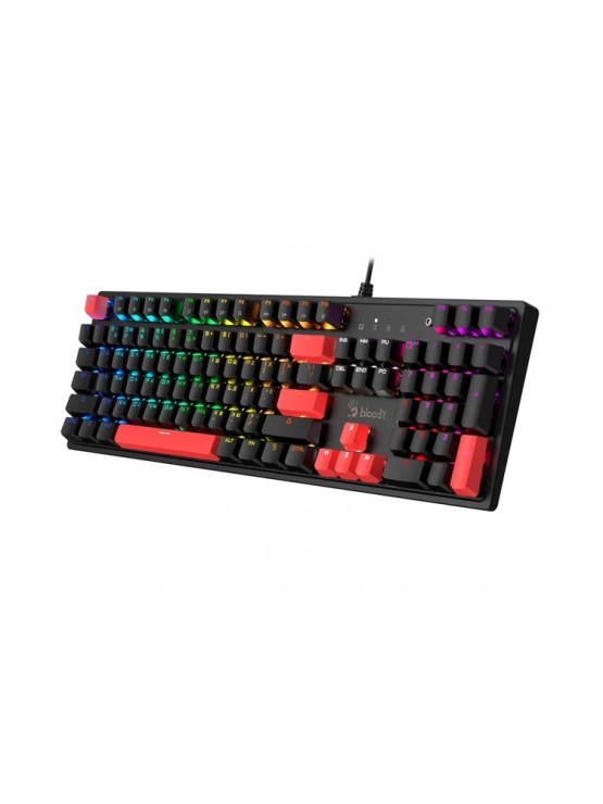 კლავიატურა: A4Tech Bloody S520N Mechanical Red Plus Switch RGB Gaming Keyboard Fire Black
