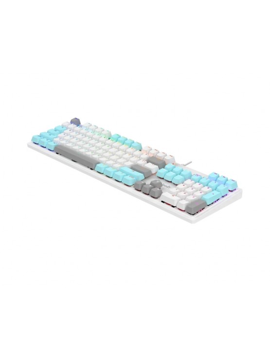 კლავიატურა: A4Tech Bloody S520N Mechanical BLMS Blue Switch RGB Gaming Keyboard Icy White