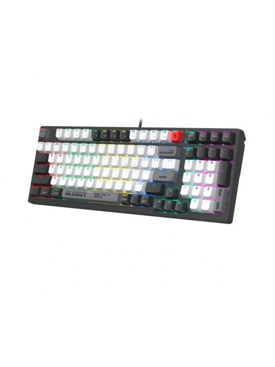 კლავიატურა: A4Tech Bloody WS98 Dual-Core Wireless Mechanical Keyboard BLMS Red Plus Switch Bloody Grey