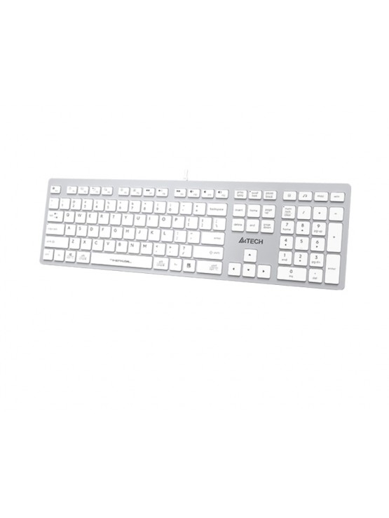 კლავიატურა: A4Tech Fstyler FX50 Scissor Switch Keyboard EN/RU layout White