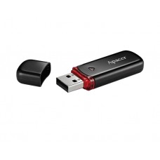 ფლეშ მეხსიერება: Apacer AH333 64GB USB 2.0 Flash Drive Black - AP64GAH333B-1